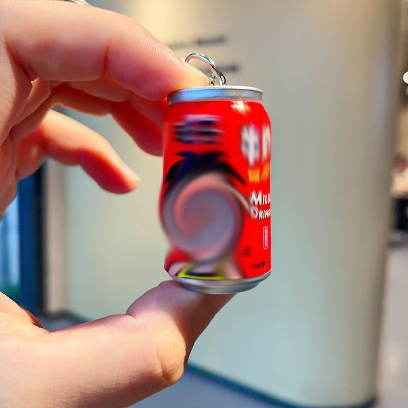 Nová realistická mini plechovka od sody klíčenka pryskyřice Sprite Budweiser Starbucks doplněk