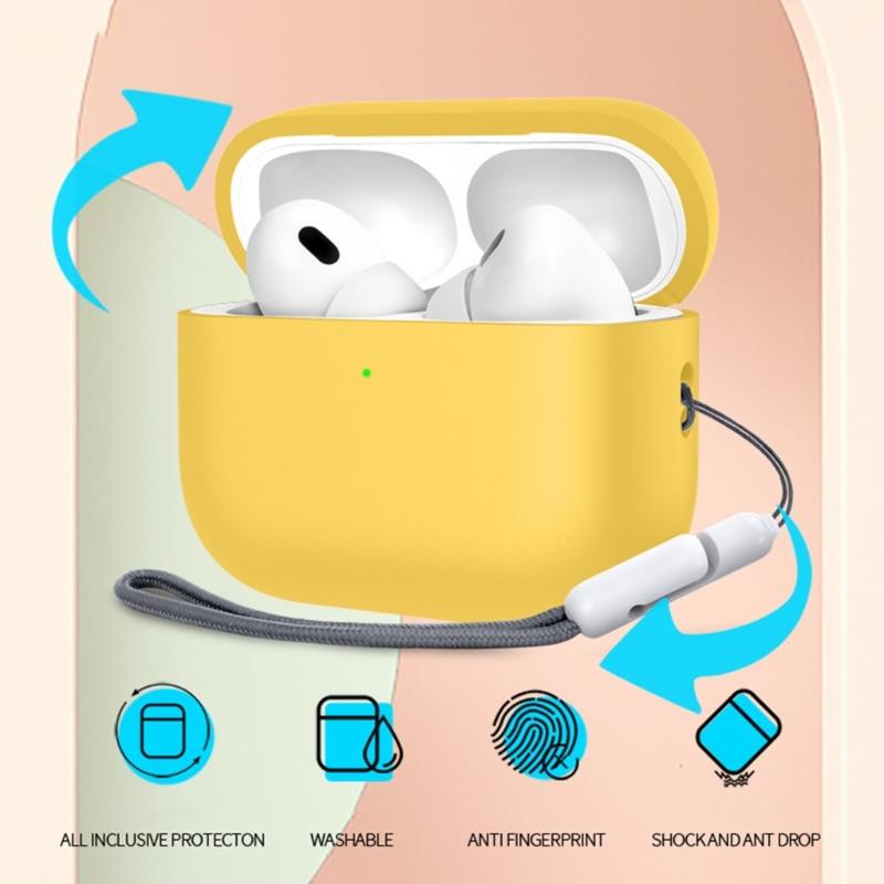 Portable Headphone Cover Premium Flexible Silicone Full Body Protections Pouch Shell for Pro3 Earbuds Active Users