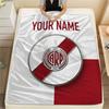 Custom Name,Club Atlético River Plate Printed Flannel Blanket, soft throw for bedroom sofa, washable, Christmas present, great gift.