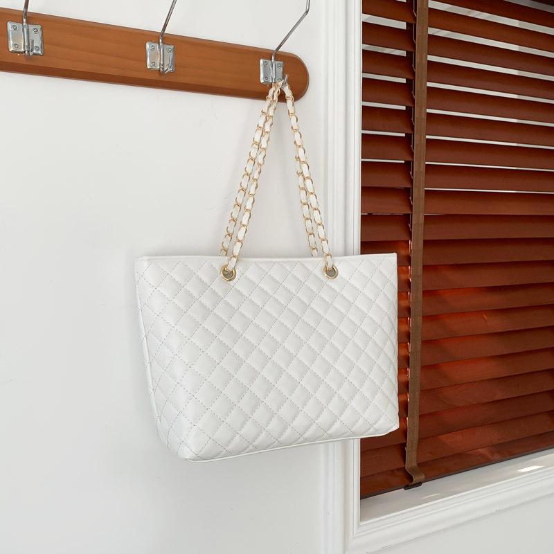 Large capacity large bag women's new trendy versatile shoulder bag messenger bag diamond chain bag tote bag