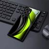 Dark green curved pattern glass phone case suitable for Samsung Galaxy S26 S25 S24 S23 S22 S21 S20 FE/Ultra/Plus anti drop