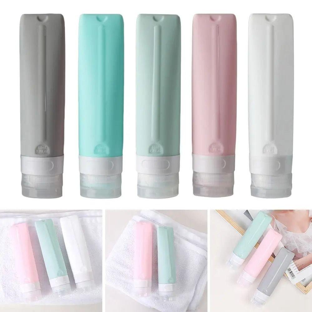 4/5Pcs/Set 80ml Travel Refillable Bottle Set Empty Cosmetic Container  Moisturizer