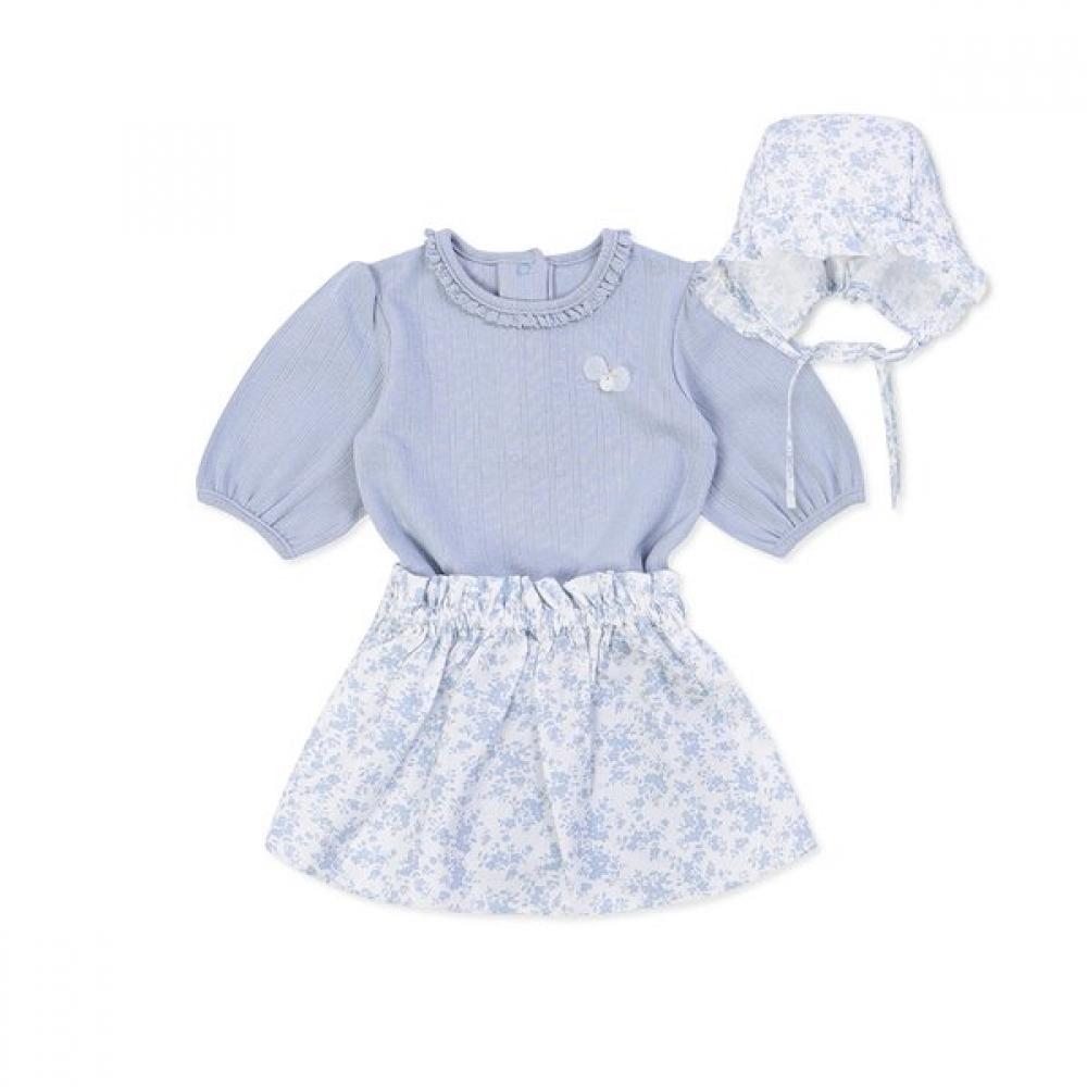 Organicmom Bluea 7 Body Suit Set Mlstqs08 Blue/75
