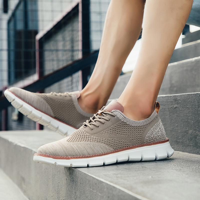 Men's Summer Comfortable Breathable Casual Shoes Large Size Soft Elastic Mesh Shoes Sports Shoes Ultra-light Business Men's Shoes Trend