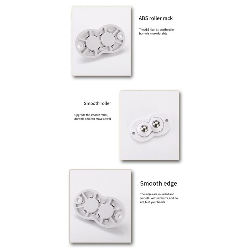 Practical Adhesive Caster Set 360 Degree Rotates Small Wheels Roller Casters Improve Mobilities for Cabinets & Shelves