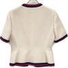 Gucci 488791 17 Year Ivory Short Sleeve Ribbon Jacket Jacket 38 IvoryUsed