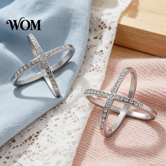 Women Scarf Accessory Rhinestone X-Shape Ring, Metal Geometric Clip, Sparkling Modern Clip Slide Ring for Silk Scarves Neckerchiefs Shawls Shirts