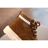 Children's Winter Cotton Shoes Boys Warm-Lined Martin Boots Girls Retro Ankle Boots Soft Sole Snow Boots