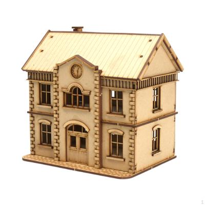 1/72 European Building Model Kits,DIY Crafts House,Wood,Architecture Scene Unassembly for