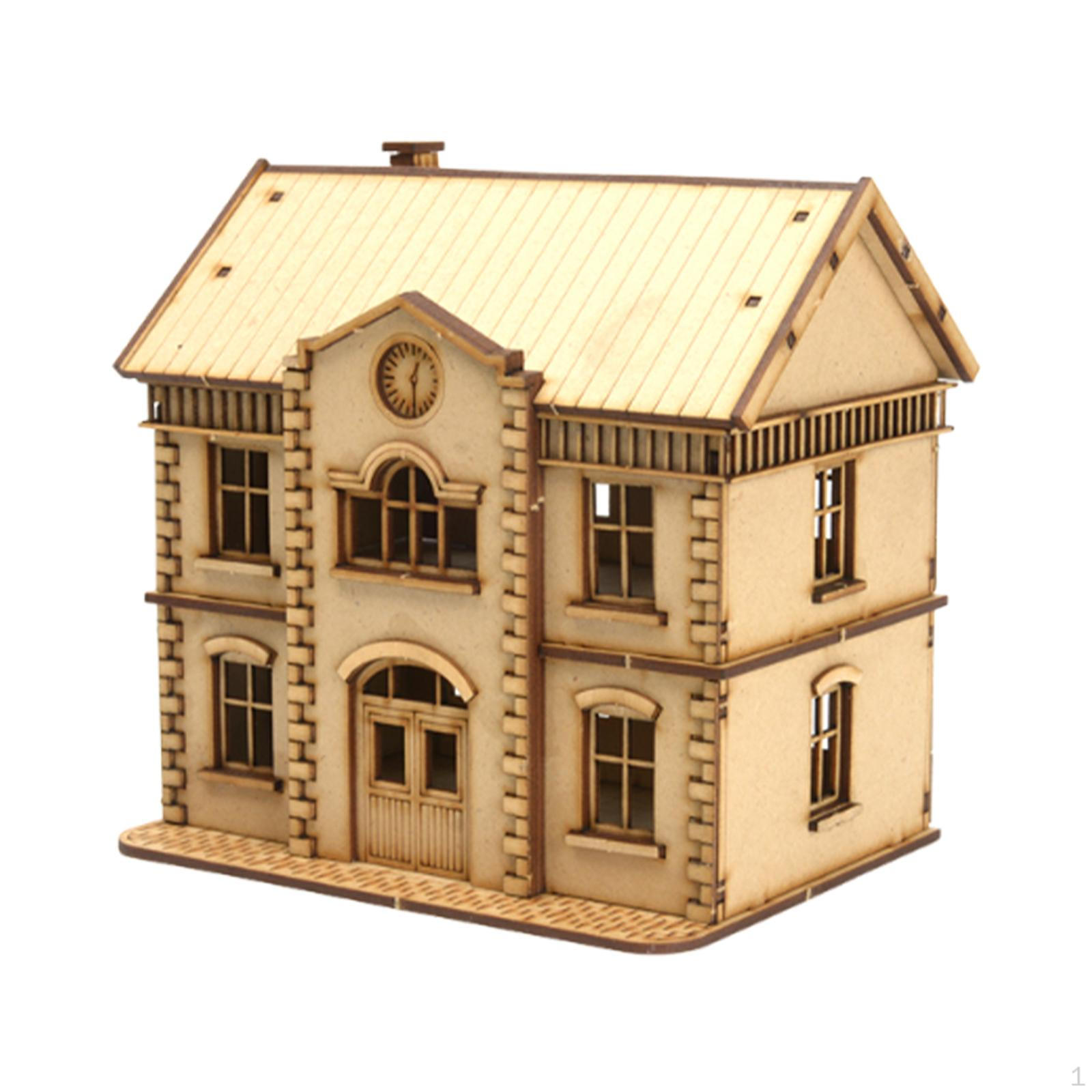 

1/72 European Building Model Kits,DIY Crafts House,Wood,Architecture Scene Unassembly for