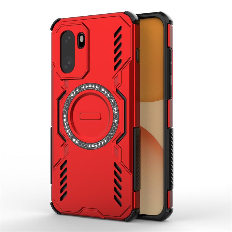 

Для чехла OnePlus 15R Для OnePlus 15R 15 Противоударная броня ПК Магнитная адсорбция Беспроводная зарядка Задняя крышка Для чехла OnePlus 15R OnePlus 15R красный