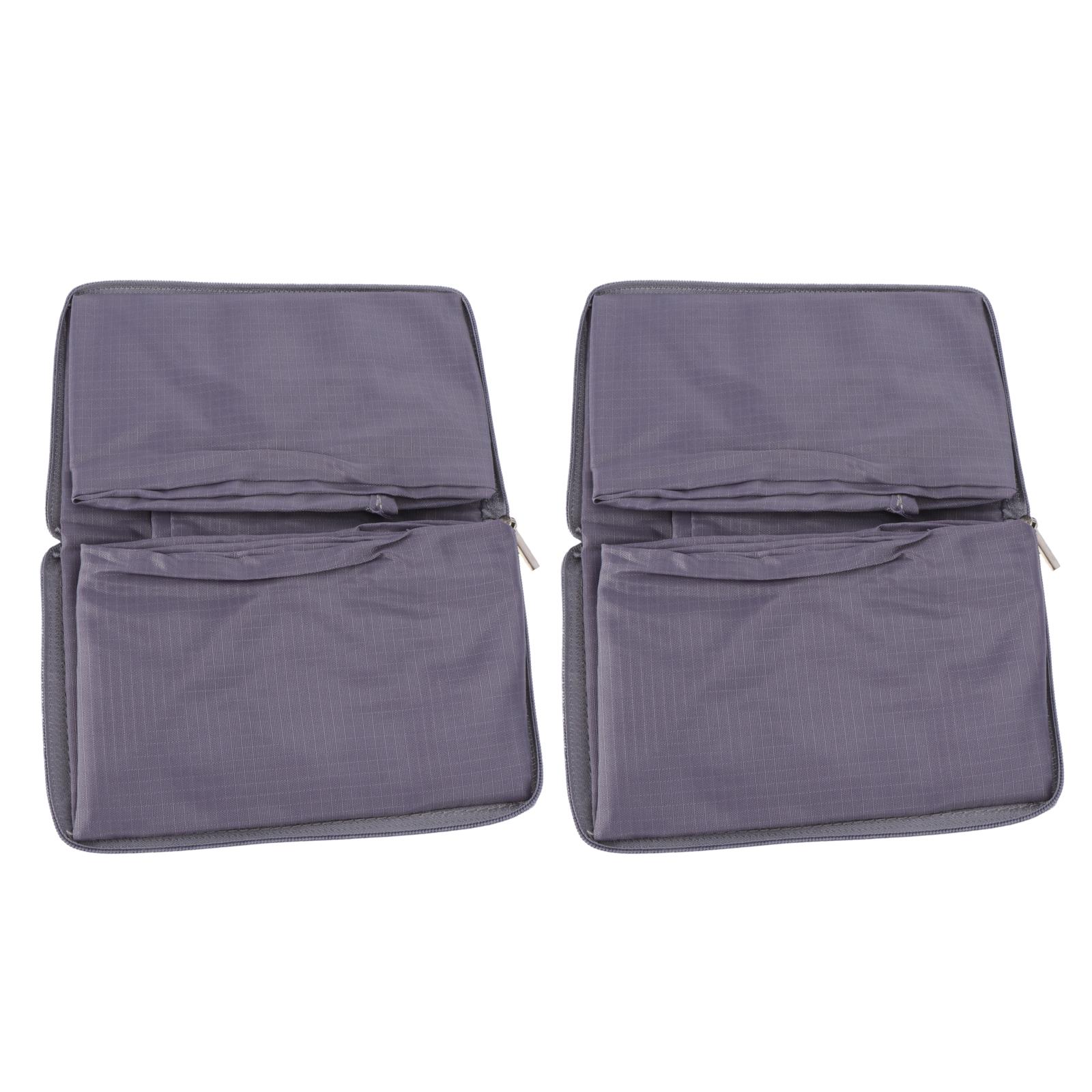 

2Pcs Environmental Oxford Cloth Shopping Bags Waterproof Foldable Large Capacity Portable Tote Supermarket Storage Pouch сірий