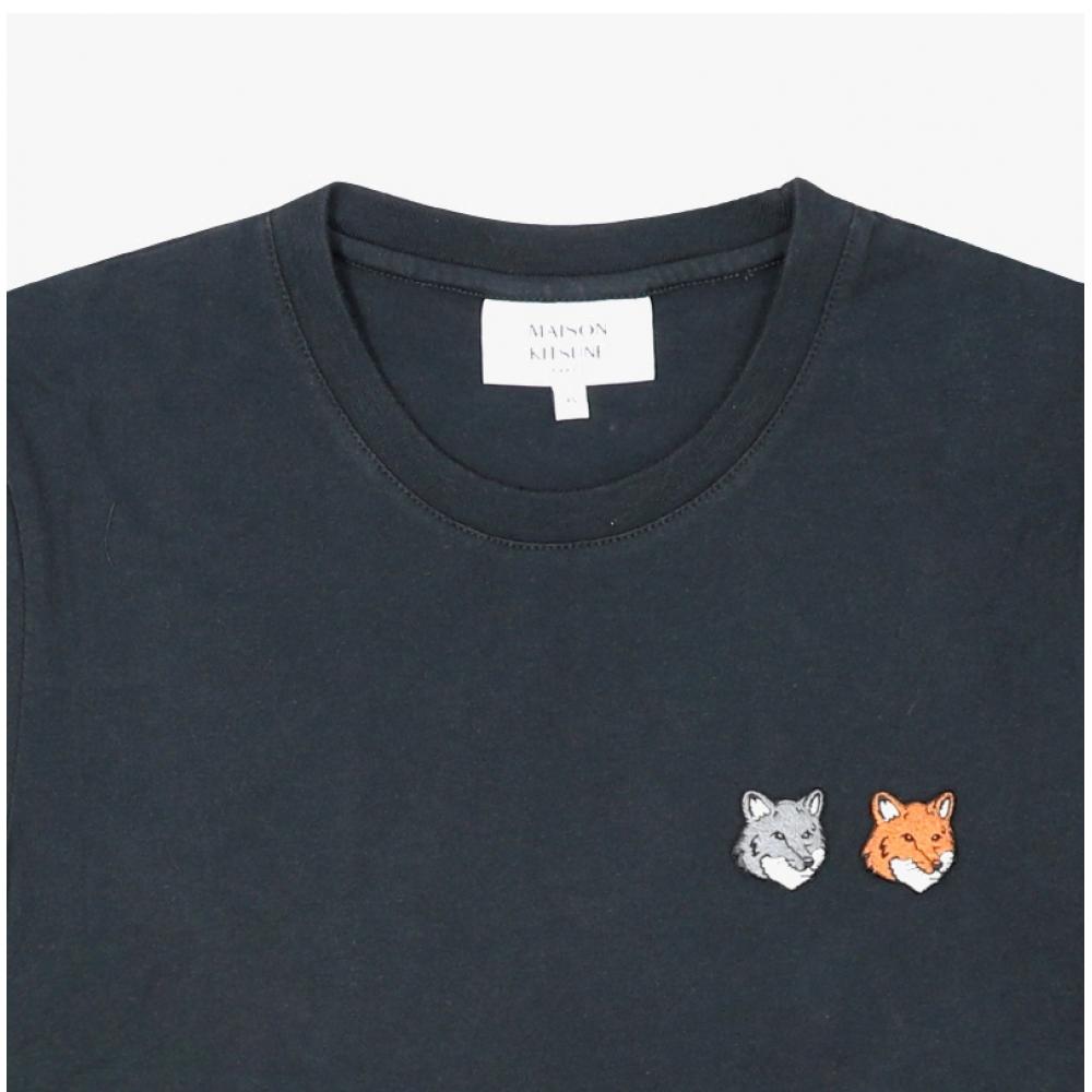 Maison KiTsune Women Double Fox Head PaTch T shirT P190