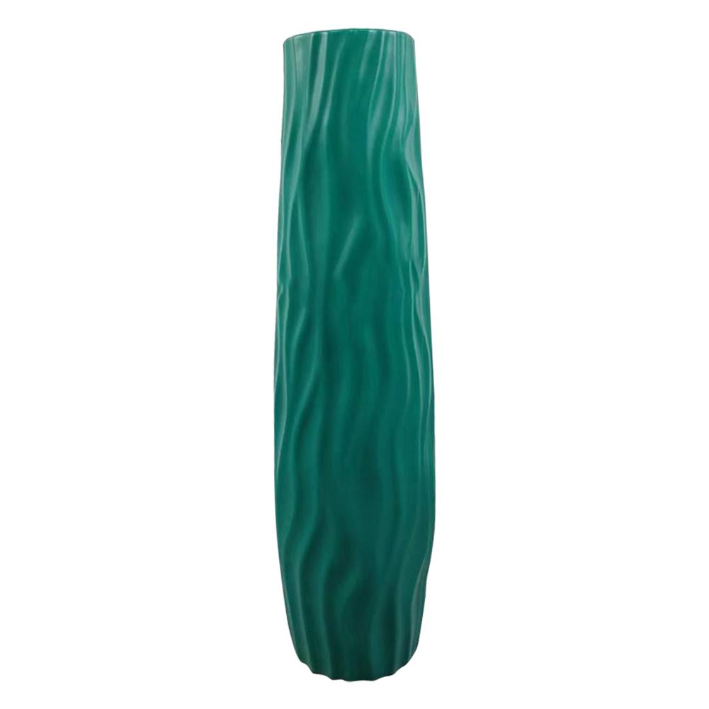Textured Floor Standing Vase Exquisite Line Design Vase Flower Vase for Home Living Room