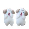 Adorable Plush Screaming Dog Keychain Soft Stuffed Animal Bag Charm