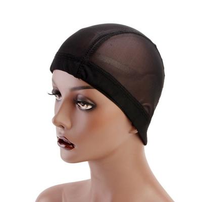 Men Baotou Hat Elastic Anti-slip Regular Fit Solid Color Haircut Protection Soft Dome Stretchable Weaving Cap Breathable Mesh Net Hairnet Headwear