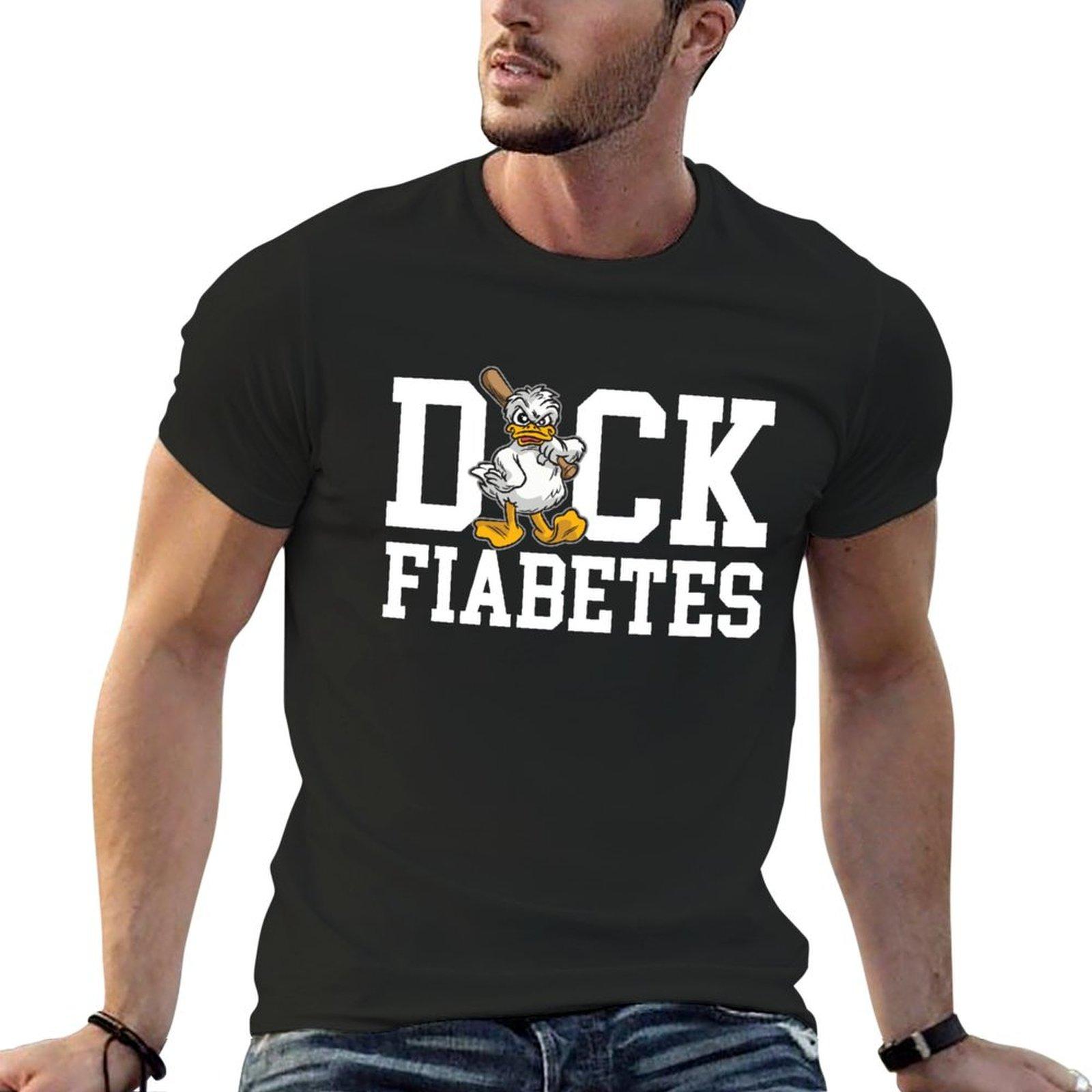 Duck Fiabetes Diabetes Wordplay Humor TShirt Animal Prinfor Boys Shirts Graphic Tee Custom Shirt Mens Fashion Regular Style S разноцветный