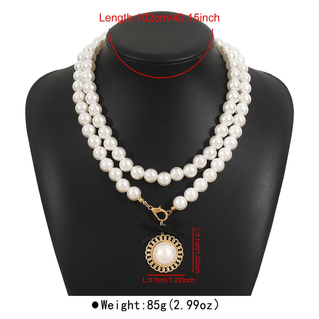 Simulation Pearl Necklace Vintage Party Wedding Retro Jewelry Accessory