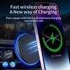RGB Magnetic Car Wireless Charger For iPhone 12 13 14 15 Pro Max Mini Macsafe Car Phone Holder Stand Mount Fast Charging Station