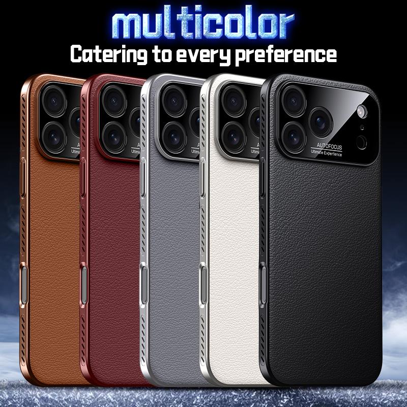 For iPhone 17 Pro Max Case Luxury Magnetic For Magsafe Hybrid PU+PC Slim Leather Skin Matte Anti-skid Hard Cover Cases For iPhone 16 15 14 Pro Max