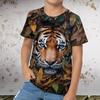 3D Print Summer Spring Sports Fashion Streetwear Kids  Crew Neck Casual Daily Outdoor Regular Top