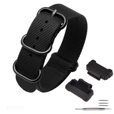 Nylon Watch Band Replacement Watch Strap Fits 5035 DW5600 [YOOSIDE] G-Shock GW-5000 GW-M5610 Etc. (Black (Black Buckle))