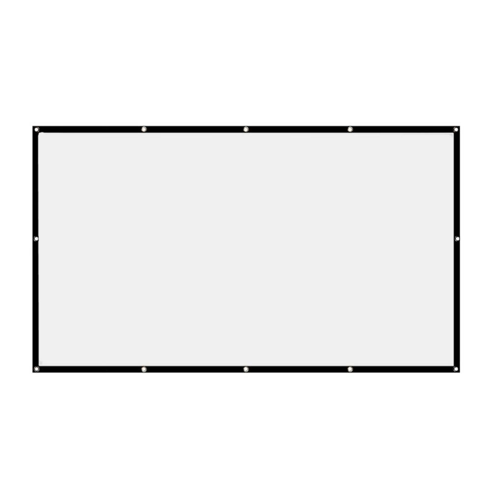 16:9 Simple Projector Curtain Portable HD Display Screen for Home Outdoor Office