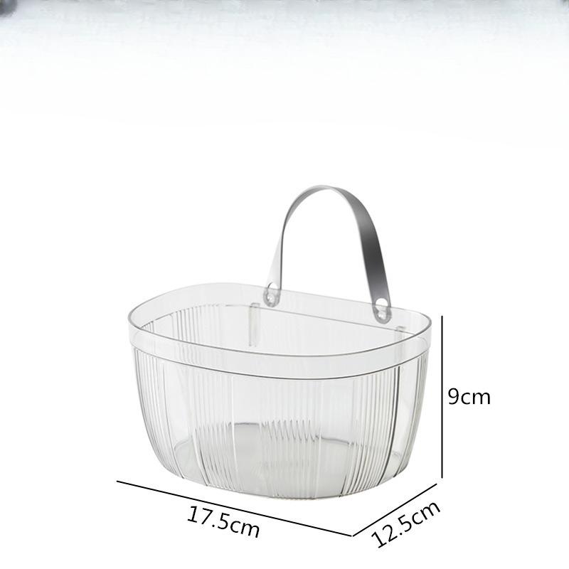 

Onion, Ginger and Garlic Storage Basket, Kitchen Garlic Storage Basket, No Need for Drilling, Wall-mounted Seasoning Box, Wall Hanging Rack Transparent gray