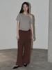 SWAYGLOW Eyelet Strap Off-Shoulder T-Shirt (Be)