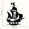 Pirate Ship Metal Wall Art Nautical Tin Sign Outdoor Decor Farmhouse