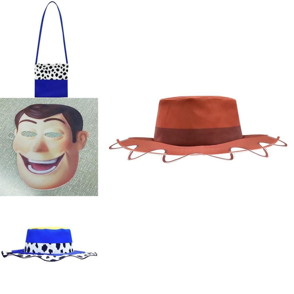 Toy Story 4 Woody Tsui Costume Accessories Collection With Polyester Scarf And Bag