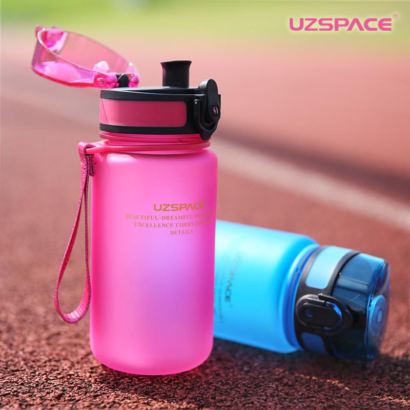UZSPACE 350ML Kids Water Bottle Tritan BPA Free Children Water Bottle Leakproof Eco-friendly No Smell Plastic