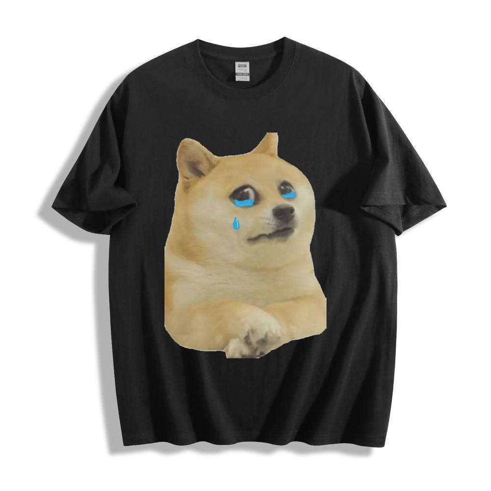 Crying Doge T-Shirt - Emotional Meme Unisex Tee