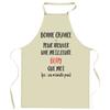 Kitchen Apron - Betty - Breton Print - Thick Cotton - Washable 40°C