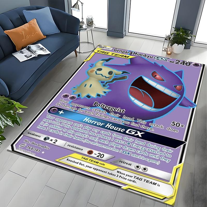 Gengar Pokémon kortų plotas kilimas svetainei namų dekoras sofos stalo vaikiškas kilimėlis neslystantis kėdės poilsio zonos grindų žaidimų kilimėlis Potdemiel