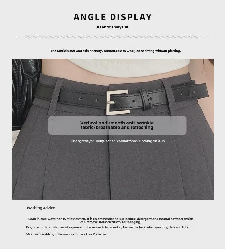 Women's Gray Chiffon A-Line High Waist Wide-Leg Skort – Lightweight, Slim-Fit, Summer Casual