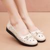 2024 Sandals Soft-soled Leather Shoes Anti-slip Women's Loafers Hollow Womens Flat Shoes Breathable Mom's Shoes Summer Zapatos