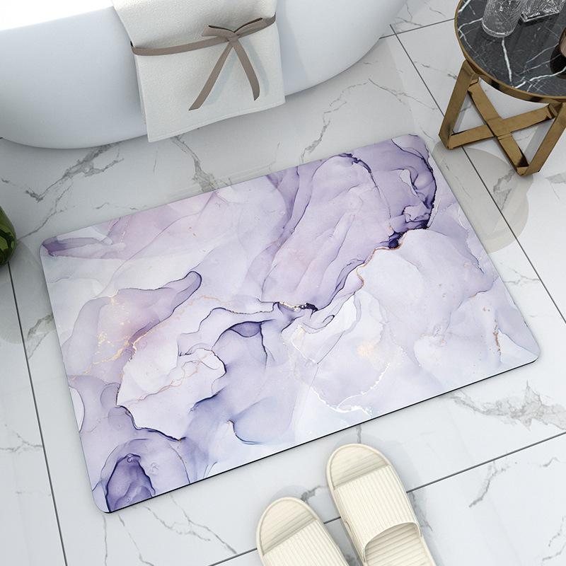 Mramorová diatom absorpční rychleschnoucí protiskluzová koupelnová předložka