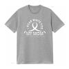 Womens T Shirt I Wear White For My Mom Ribbon Lung Cancer Awareness Black 2XL Vintage Washed Breathable Comfortable Stylish