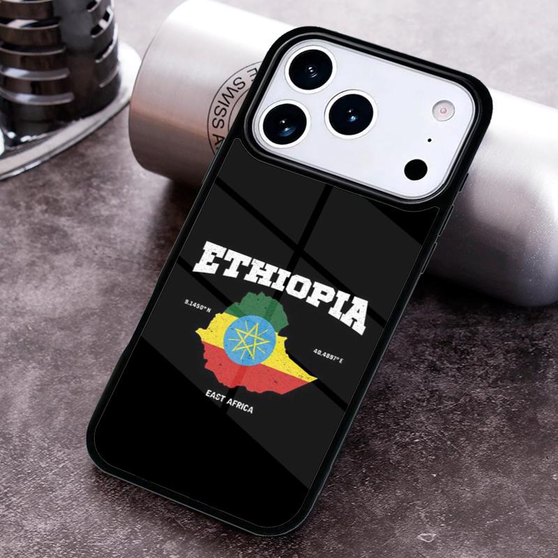 Ethiopia Flag Phone Case for iPhone 17 16 15 Pro Max Air 14 13 12 11 Plus Shockproof Cover