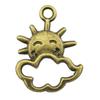 Sun And Moon Face Charms Multi Color Alloy Pendants For Celestial Themed Jewelry