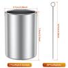 20/12pcs Cocktail Picks Stainless Steel Skewers Bar Tool Drink Stirring Sticks Reusable Cocktail Stick for Appetizer Fruit Picks