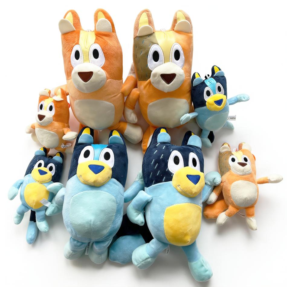 Cute Bluey Bingo Plush Toy Soft Cartoon Dog Doll Kids Festival Gifts Family Plush Toys