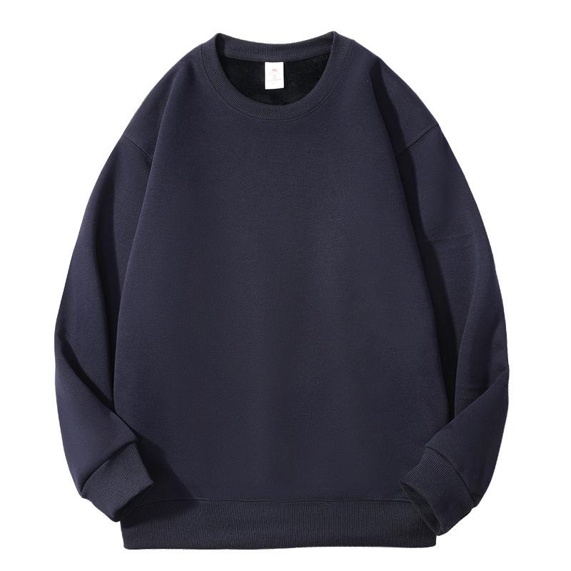 Unisex Urban Style Cotton Fleece Crewneck Sweatshirt - Thick, Solid Color, Trendy and In Stock