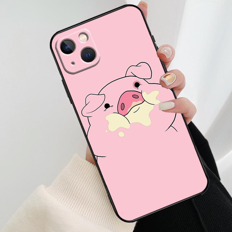Cartoon Pig Phone Case For iPhone 17 Pro Max 14 13 12 11 15 16 Pro Max mini 16 15 Plus 16e 17 Air Cover