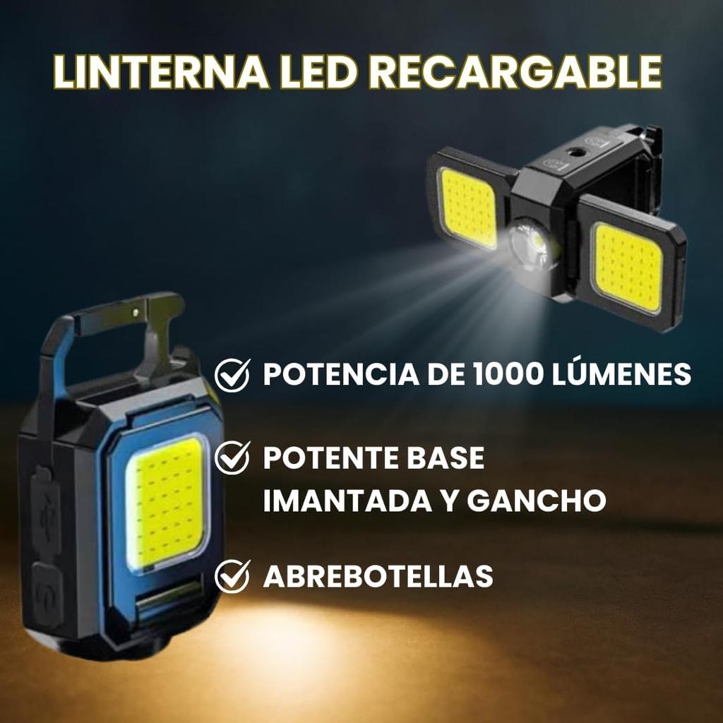 Bright COB Keychain Flashlight,Rechargeable Mini Work Light Magnetic Portable Pocket Lamp for Camping Fishing Hiking Emergency