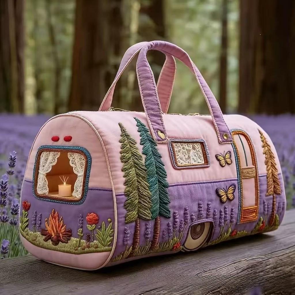 Borsa da Viaggio Stampa Digitale 3D in Spugna per Autobus a Corto Raggio con Tessuto in Poliestere per Viaggi di Piacere