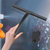 Glass Wiper with Hook Holder Stainless Steel Squeegee for Bathroom Sink Home Handheld Glass Window Cleaning Squeegee Wiper