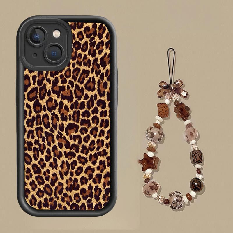 Leopard Print Lanyard Strap Rope Case For OnePlus 15 13 12 11 13T ACE 6 5 Nord 5 4 3 Lite 2 8T 10R Soft Silicone Cover