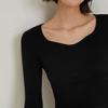 Laengsseon Ls_Square Collar Slim Knit Top
